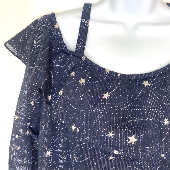 Anthropologie FLOREAT Starlit Off Shoulder Top Small Fairycore Whimsical - Picture 10 of 13